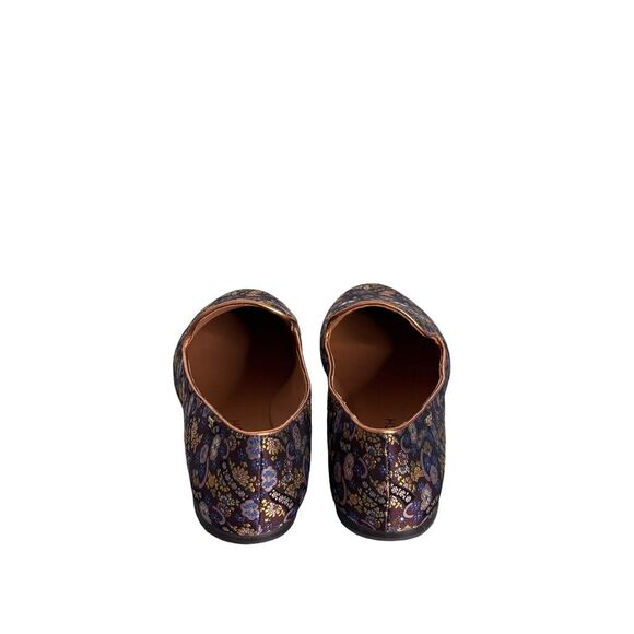 Tory Burch holiday jacquad/gold 5mm smoking slipper, size 11, BNIB,MSRP$313 - Picture 4 of 8